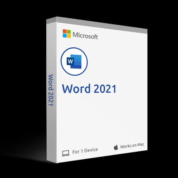 Complete Microsoft Word 2021 (Mac) product box; illustration only, licence delivered digitally